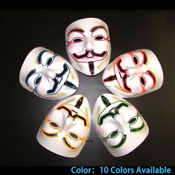 European Style Trendy Light Up Carnival Prom V Word Mask Mysterious Neon Led Strip Sparkling Night Club Mask as Stage Show Props
European Style Trendy Light Up Carnival Prom V Word Mask Mysterious Neon Led Strip Sparkling Night Club Mask as Stage Show Props