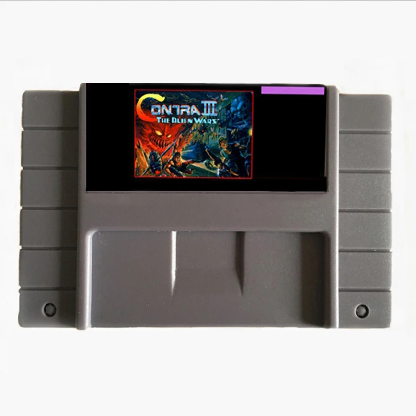Contra 3 USA Version 16 bit Big 46 pins Gray Game Card For NTSC Game Player