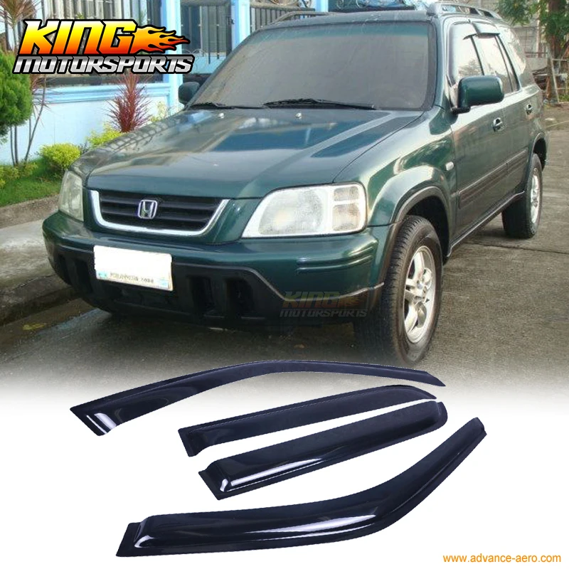 

For 98 99 00-01 Honda CRV CR-V RD SE LX EX 4Dr Window Visor Sun Dark Smoke 4PCS 1998