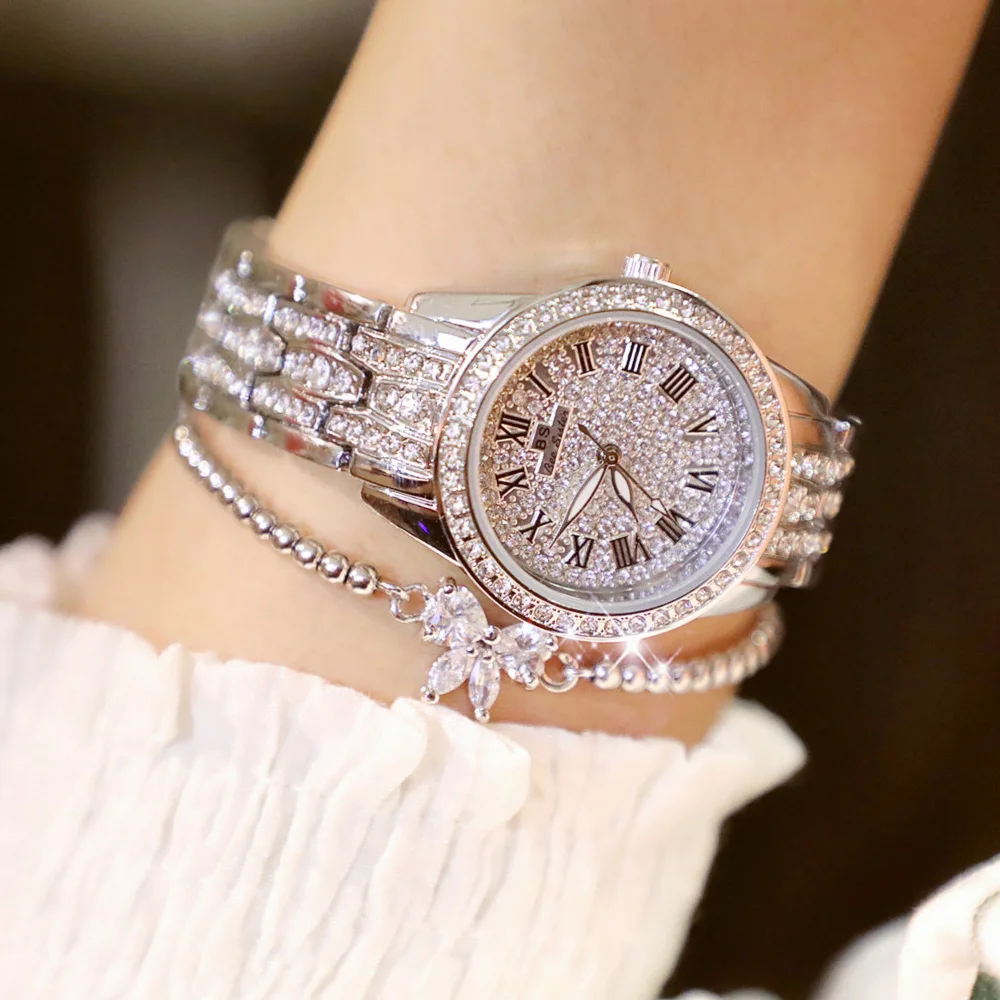 Creative Roman Crystal Watch Women Gold Bracelet Stainless Steel Fashion Casual Rhinestones Ladies Watch Waterproof female clock
Creative Roman Crystal Watch Women Gold Bracelet Stainless Steel Fashion Casual Rhinestones Ladies Watch Waterproof female clock
