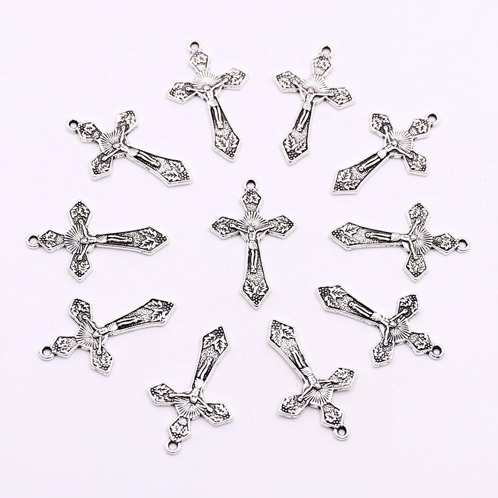 Antiqued Silver Plated Jesus Crosses Charms for Jewelry Making DIY Earrings Bracelets Charms for Christian Jewelry Crafts Making
Antiqued Silver Plated Jesus Crosses Charms for Jewelry Making DIY Earrings Bracelets Charms for Christian Jewelry Crafts Making