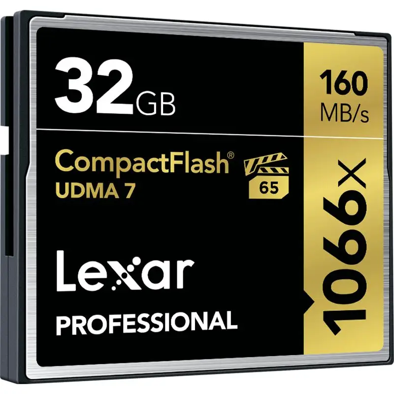 

Lexar UDMA 7 CF Card 1066x 64GB 32GB Up to 160MB/s VPG-65 16GB 128GB 256GB Compactflash Memory card for Full HD/3D and 4K video