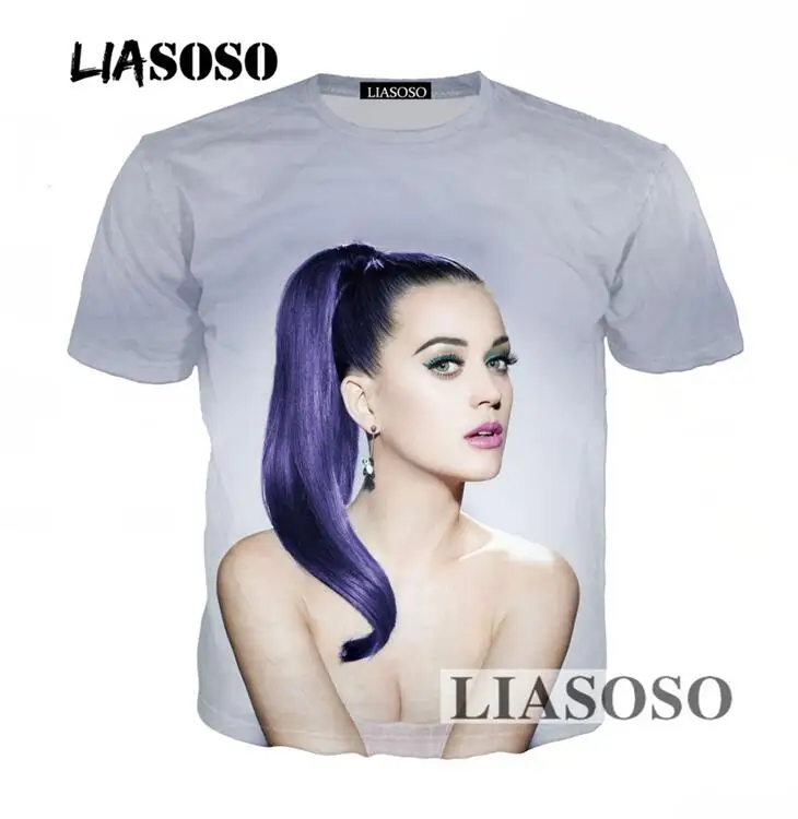 LIASOSO Sexy Katy Perry T Shirt 3d Printing Loose T Shirt Sexy Women Men Tops Tees Fashion Summer Casual Brand Clothing T283
LIASOSO Sexy Katy Perry T Shirt 3d Printing Loose T Shirt Sexy Women Men Tops Tees Fashion Summer Casual Brand Clothing T283