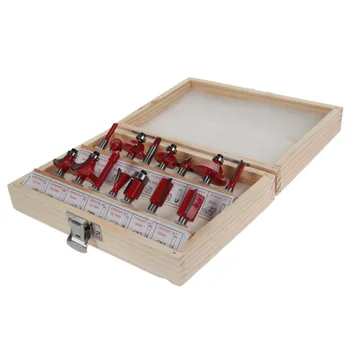 15PCS 1/4" Professional Shank Tungsten Carbide Router Bit Set Wood Case tool kit Milling Cutter Router bit set 6.35mm
15PCS 1/4" Professional Shank Tungsten Carbide Router Bit Set Wood Case tool kit Milling Cutter Router bit set 6.35mm