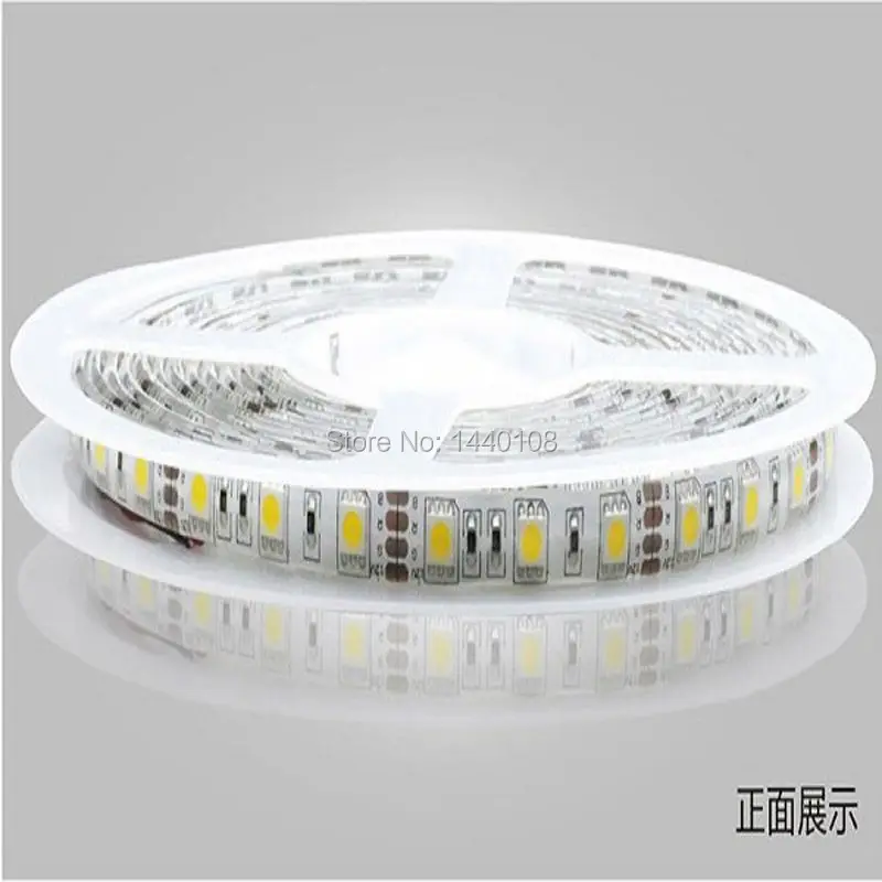 

Fanlive 50m/lot Waterproof Ip65 5050 smd Warm l White 300led 5m RGB LED Strip Ribbon Light For Ceiling Bar Counter Cabinet Light