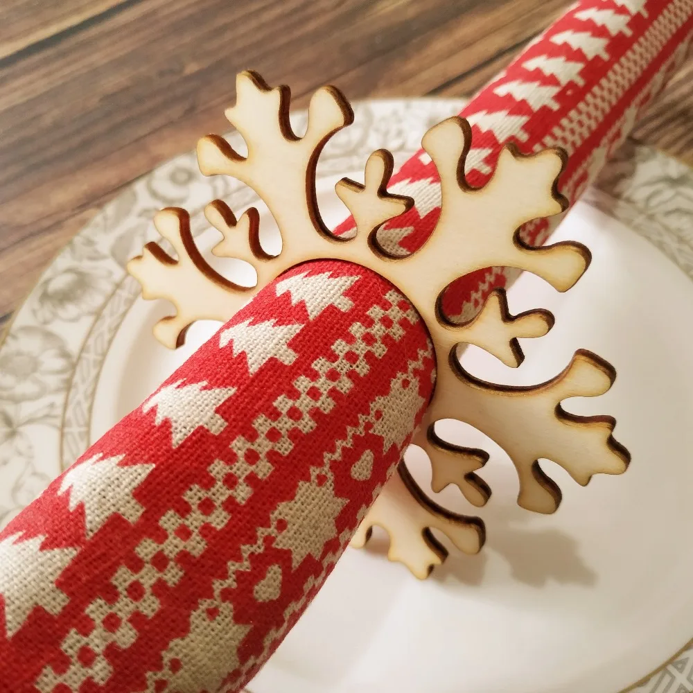 12pcs Snowflakes Wooden Christmas Napkin Rings Christmas Napkin Holders Christmas Gift Table Decorations
12pcs Snowflakes Wooden Christmas Napkin Rings Christmas Napkin Holders Christmas Gift Table Decorations