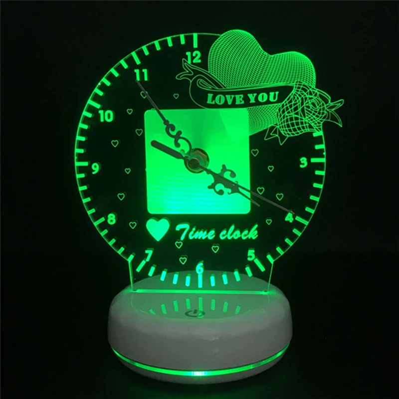 Love Shape 3D Night Light with Clock USB Charging Novelty Touch Colorful Control Colorful LED Time Clock for Decoration Home
Love Shape 3D Night Light with Clock USB Charging Novelty Touch Colorful Control Colorful LED Time Clock for Decoration Home