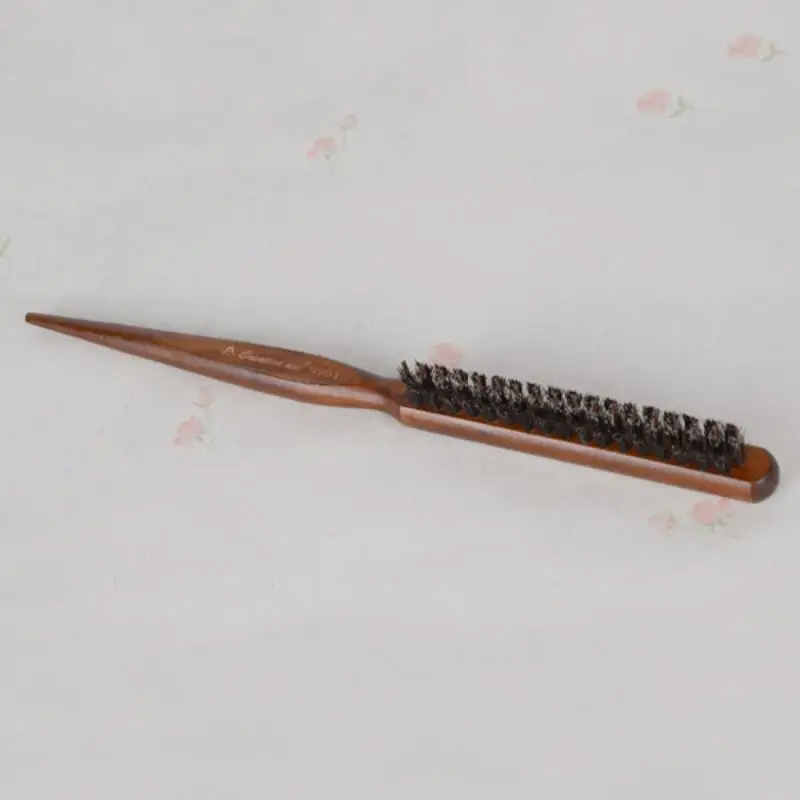 

1pc Professional Bristle Brush Soft Hair Styling Teasing Bristle Tease Brush Comb For Home Barbershop Hairdressing