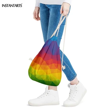 INSTANTARTS Colorful Geometric Rainbow Print Gym Bags for Woman Students Girls Boys Drawstring Bags Athletic Small Sports Bags
INSTANTARTS Colorful Geometric Rainbow Print Gym Bags for Woman Students Girls Boys Drawstring Bags Athletic Small Sports Bags