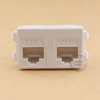 128 Type Dual Ports RJ45 Cat5e Network Information Module Connector Socket Outlet Adapter
128 Type Dual Ports RJ45 Cat5e Network Information Module Connector Socket Outlet Adapter