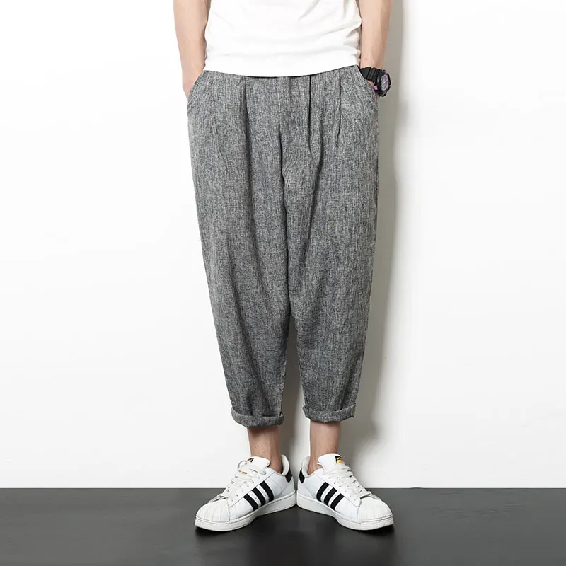 Men's Chinese style linen 9 pants / spring and summer high quality light Harajuku Harlan loose large size pants M-5XL
Men's Chinese style linen 9 pants / spring and summer high quality light Harajuku Harlan loose large size pants M-5XL