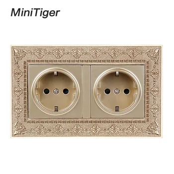 Minitiger 16A Double EU Standard Power Socket 4D Embossing Retro Zinc Alloy Panel 16A Electrical Outlet 146*86 Type
Minitiger 16A Double EU Standard Power Socket 4D Embossing Retro Zinc Alloy Panel 16A Electrical Outlet 146*86 Type