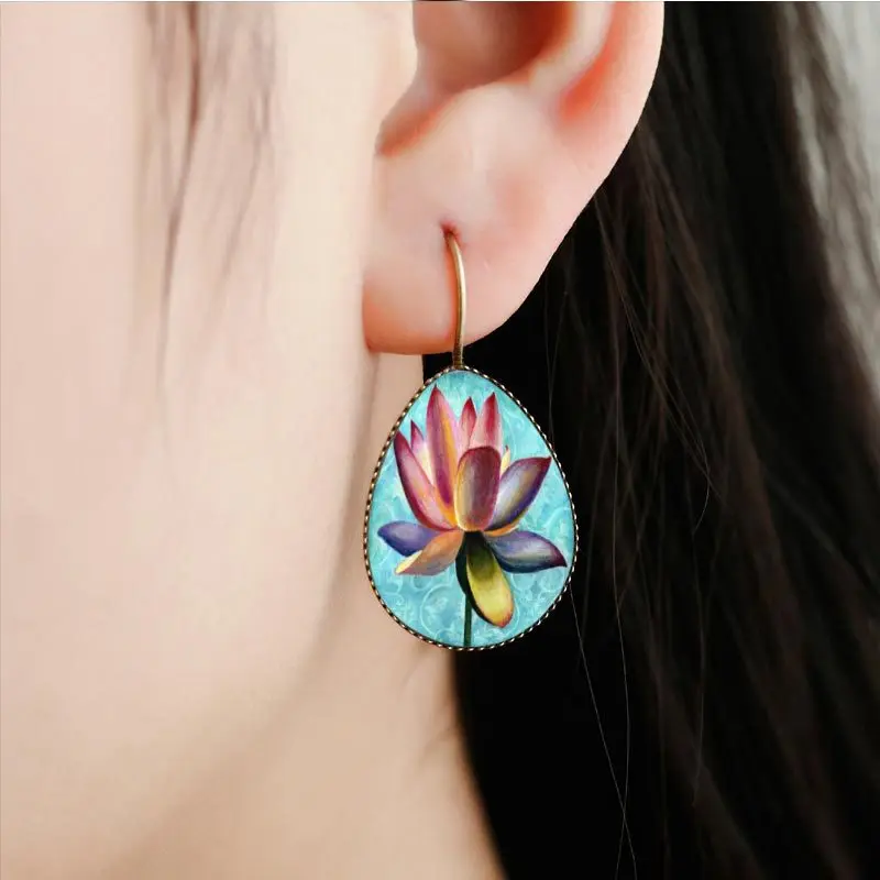 Indian Jewelry Earrings for Women 2018 Vintage Religious Datura Flower Big Water Drop Dangle Pendant Boho Earrings Gifts
Indian Jewelry Earrings for Women 2018 Vintage Religious Datura Flower Big Water Drop Dangle Pendant Boho Earrings Gifts