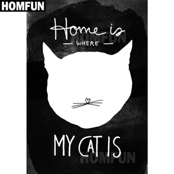 HOMFUN Full Square/Round Drill 5D DIY Diamond Painting "Signs CAT HOME" 3D Embroidery Cross Stitch 5D Home Decor Gift A00050
HOMFUN Full Square/Round Drill 5D DIY Diamond Painting "Signs CAT HOME" 3D Embroidery Cross Stitch 5D Home Decor Gift A00050