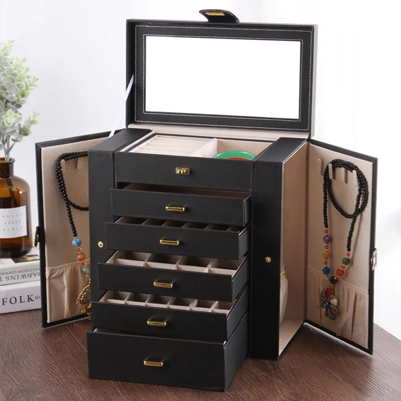 Multifunctional Leather Jewelry Storage box PU makeup storage Case Valuable objects Organizer box Portable Box Ring storage case
Multifunctional Leather Jewelry Storage box PU makeup storage Case Valuable objects Organizer box Portable Box Ring storage case