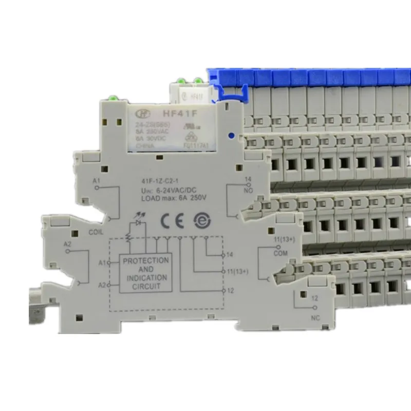 Thin Type Din Rail Mount Modular Relay HF41F 24-ZS 41F-1Z-C2-1 HF41F-24-ZS Similar to PLC-RSC Combined Module Groups Relay
Thin Type Din Rail Mount Modular Relay HF41F 24-ZS 41F-1Z-C2-1 HF41F-24-ZS Similar to PLC-RSC Combined Module Groups Relay