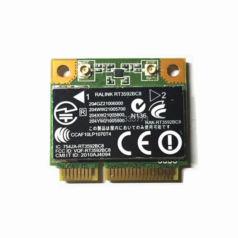 Free Shipping RALINK Rt3592 RT3592BC8 630813-001 300M wireless network mini pcie half card bluetooth 3.0 For 4530s 4230s
Free Shipping RALINK Rt3592 RT3592BC8 630813-001 300M wireless network mini pcie half card bluetooth 3.0 For 4530s 4230s