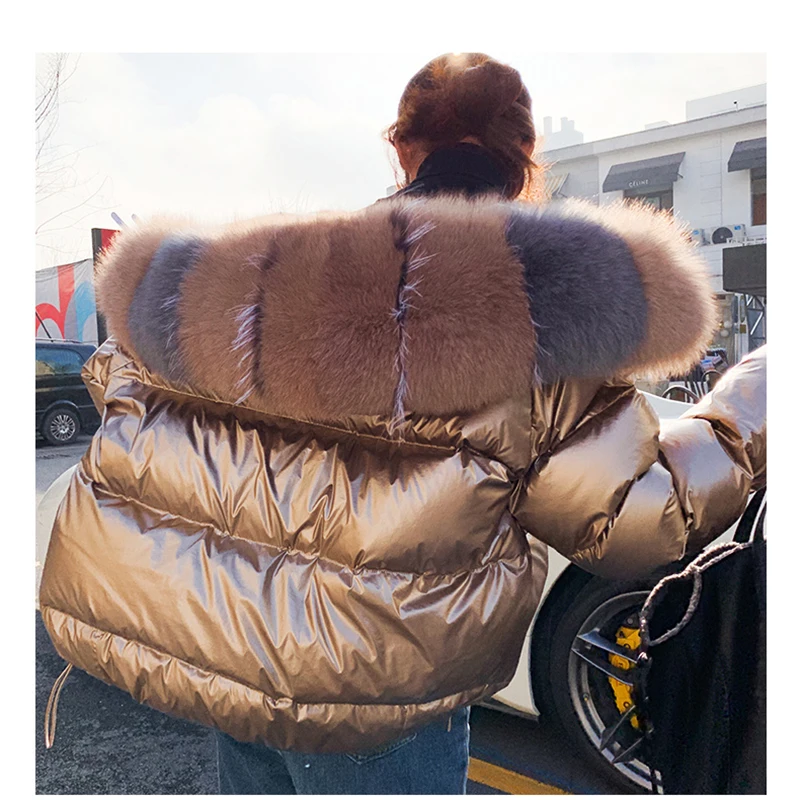 2019 Winter Jacket Women Real Fur Coat Natural Fox Fur Collar Loose Short Coat Sliver White Double Sided Duck Down Jacket New
2019 Winter Jacket Women Real Fur Coat Natural Fox Fur Collar Loose Short Coat Sliver White Double Sided Duck Down Jacket New