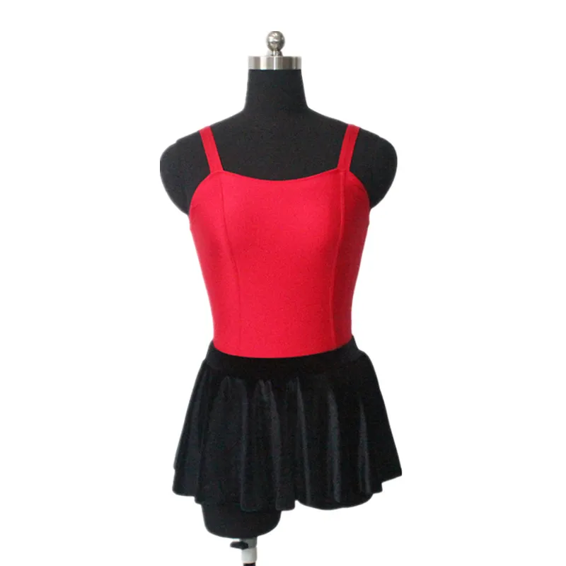 Two Tone Jazz Dance Costume Red Leotard Underwear with Black Velvet Skirts Green Leotard with Black Velvet Skirts
Two Tone Jazz Dance Costume Red Leotard Underwear with Black Velvet Skirts Green Leotard with Black Velvet Skirts