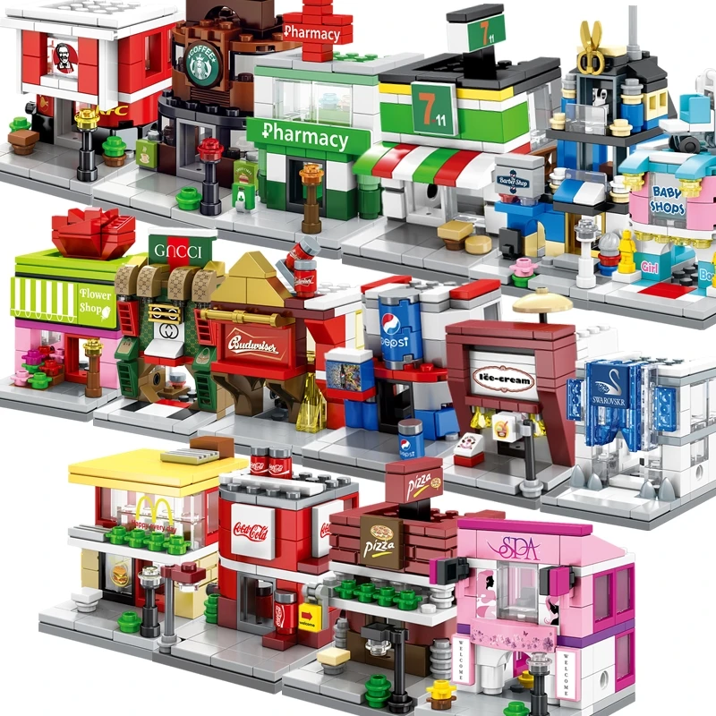 NEW Street View Restaurant Beverage Coffee Jewelry Bookstore Gaming Room Shop Store Architecture Building Blocks Sets Legoings
NEW Street View Restaurant Beverage Coffee Jewelry Bookstore Gaming Room Shop Store Architecture Building Blocks Sets Legoings