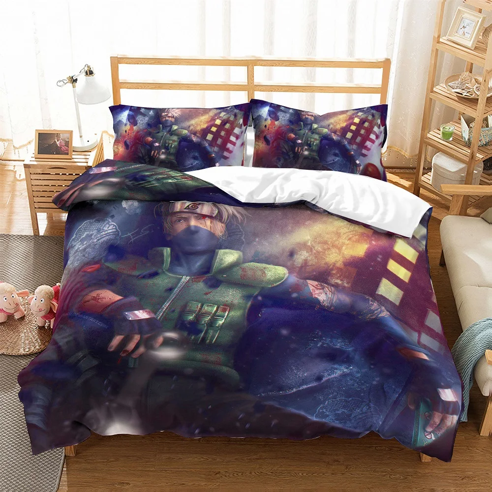 Microfiber Blue Bedding Set 3PCS Japanese Cartoon Anime Naruto Bed Linen Set Fashion Family Duvet Cover Set with 2 Pillow Sham
Microfiber Blue Bedding Set 3PCS Japanese Cartoon Anime Naruto Bed Linen Set Fashion Family Duvet Cover Set with 2 Pillow Sham