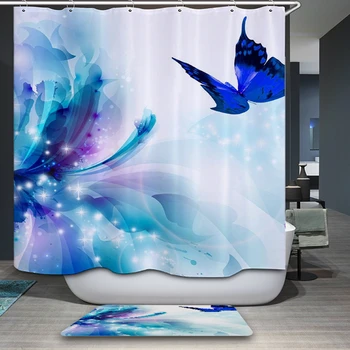 High Quality Polyester Shower Curtain 3d Colorful Butterfly Flowers Pattern Thicken Washable Fabric Bath Curtain for Bathroom
High Quality Polyester Shower Curtain 3d Colorful Butterfly Flowers Pattern Thicken Washable Fabric Bath Curtain for Bathroom