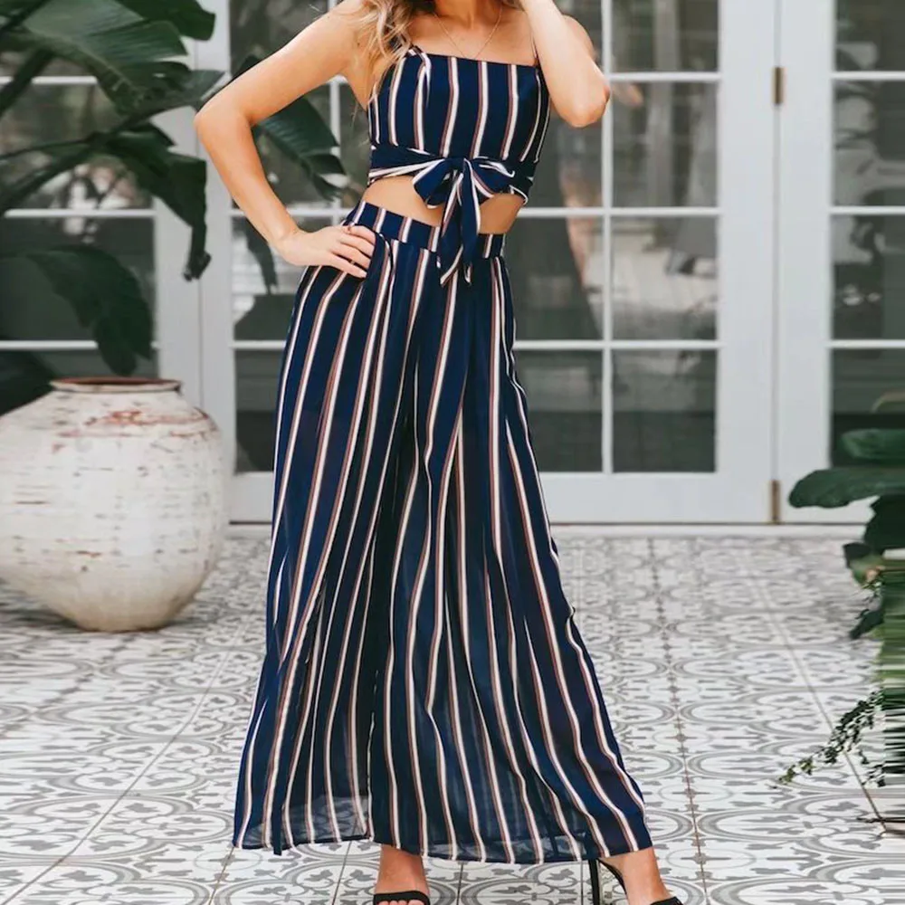 Women Summer two piece set Stripe Sling Sleeveless Vest Shirt Tops Blouse Shorts Pants 2pcs Set women's suit for female #15
Women Summer two piece set Stripe Sling Sleeveless Vest Shirt Tops Blouse Shorts Pants 2pcs Set women's suit for female #15