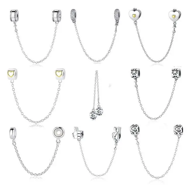 Original Real 925 Sterling Silver Heart Safety Chain DIY Mickey Bead Charms Fit Pandora Women Pandora Bracelet & Bangles Jewelry
Original Real 925 Sterling Silver Heart Safety Chain DIY Mickey Bead Charms Fit Pandora Women Pandora Bracelet & Bangles Jewelry