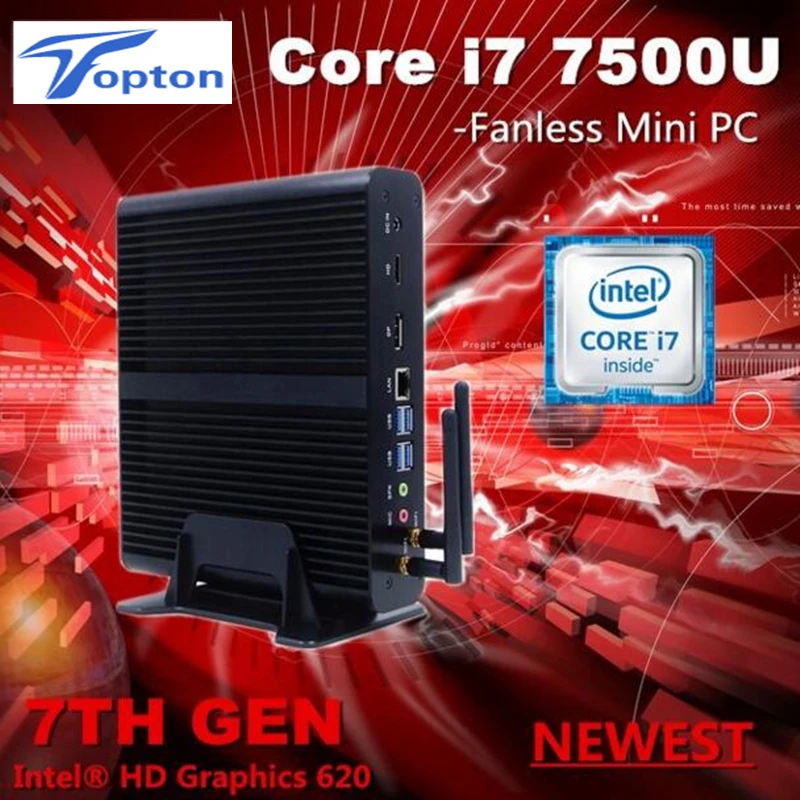 i7 7500U Fanless Mini PC Intel HD Graphics 620 Windows 10 300M Wifi Kaby Lake Architecture Desktop Computer 3-year warranty
i7 7500U Fanless Mini PC Intel HD Graphics 620 Windows 10 300M Wifi Kaby Lake Architecture Desktop Computer 3-year warranty