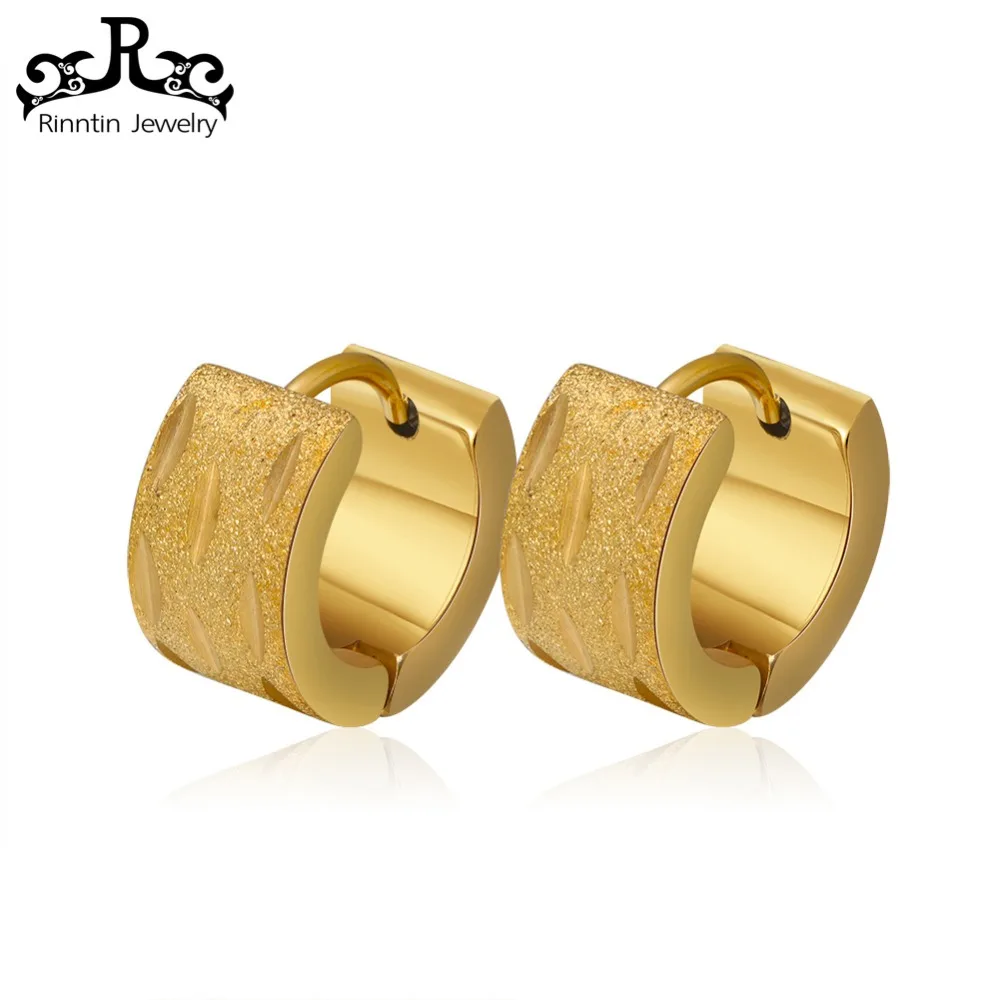 ORSA Jewels Female Stainless Steel Stud Earring Frosting Surface 12mm Gold Color Earrings For Women Fashion Jewelry DGTE114
ORSA Jewels Female Stainless Steel Stud Earring Frosting Surface 12mm Gold Color Earrings For Women Fashion Jewelry DGTE114