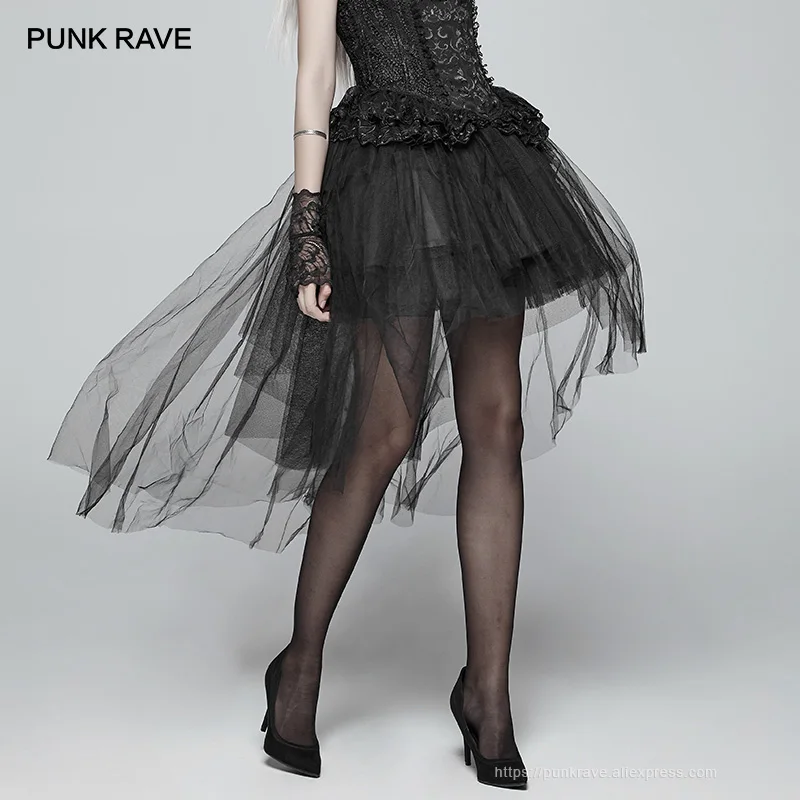 PUNK RAVE New gothic Black Fashion Hollow-out Mesh Victorian Party Women's Bubble Skirts lolita party irregular net women skirt
PUNK RAVE New gothic Black Fashion Hollow-out Mesh Victorian Party Women's Bubble Skirts lolita party irregular net women skirt