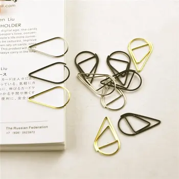 Brief Style 12 pcs/pack 6 Colors Waterdrop Shaped Metal Paper Clip Bookmark Stationery School Office Supply Escolar Papelaria
Brief Style 12 pcs/pack 6 Colors Waterdrop Shaped Metal Paper Clip Bookmark Stationery School Office Supply Escolar Papelaria