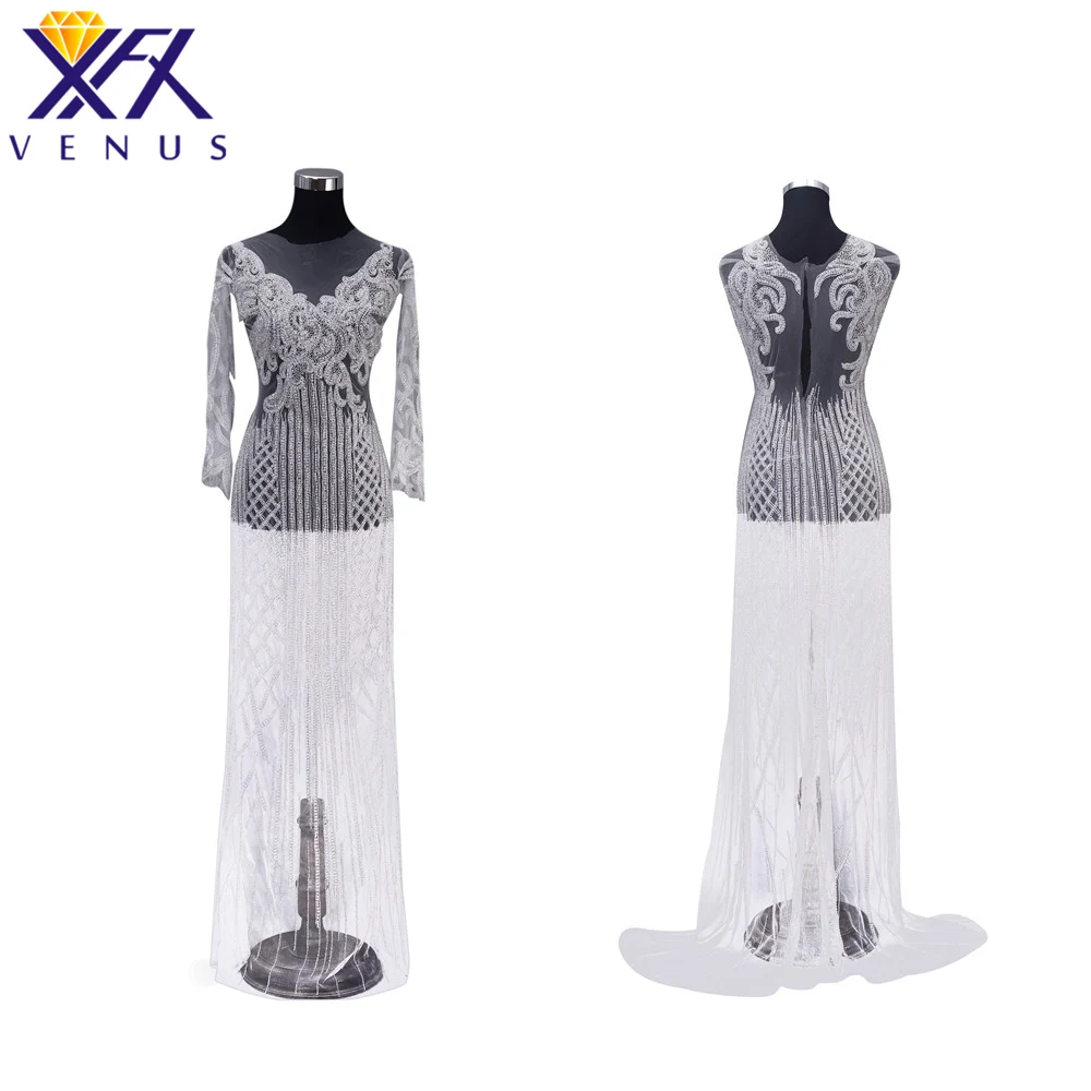XFX 1 Set Handmade Long Sleeves Beaded applique beads Bodice patches large size big trimming motif bodice for wedding dresses
XFX 1 Set Handmade Long Sleeves Beaded applique beads Bodice patches large size big trimming motif bodice for wedding dresses