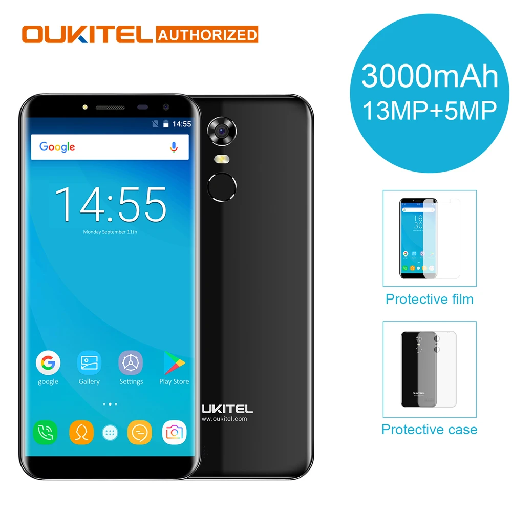 Oukitel C8 4G мобильный телефон 5 'ཎ:9 HD экран 2 Гб ОЗУ 16 ПЗУ четырехъядерный 13 МП + Мп