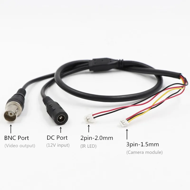 CCTV Camera 5-core Video Cable With DC Input(2pin 2.0mm) + BNC output(3pin 1.25mm) For CCTV Camera
CCTV Camera 5-core Video Cable With DC Input(2pin 2.0mm) + BNC output(3pin 1.25mm) For CCTV Camera