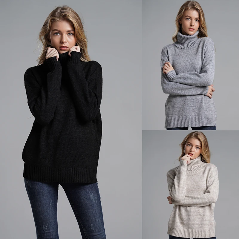 Women's sweater autumn and winter new solid color loose warm high collar sweater female 2019 temperament pullover
Women's sweater autumn and winter new solid color loose warm high collar sweater female 2019 temperament pullover