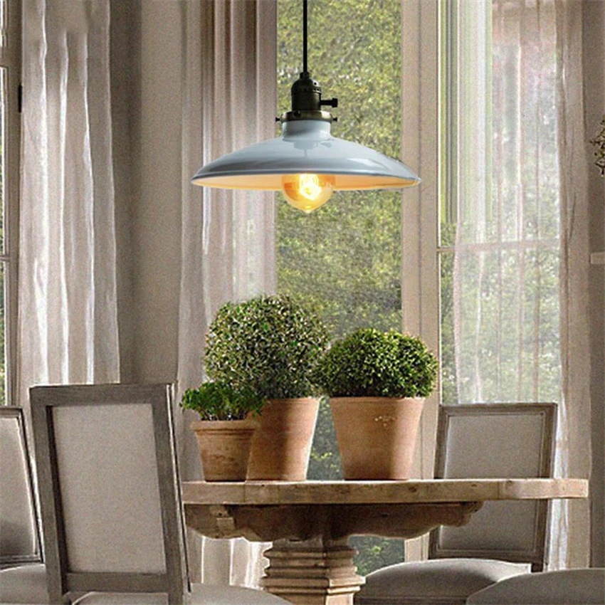 Loft style Vintage Pendant Light dia 26cm metal lampshade industrial hanging lamp Restaurant/bar Balcony indoor lighting fixture
Loft style Vintage Pendant Light dia 26cm metal lampshade industrial hanging lamp Restaurant/bar Balcony indoor lighting fixture