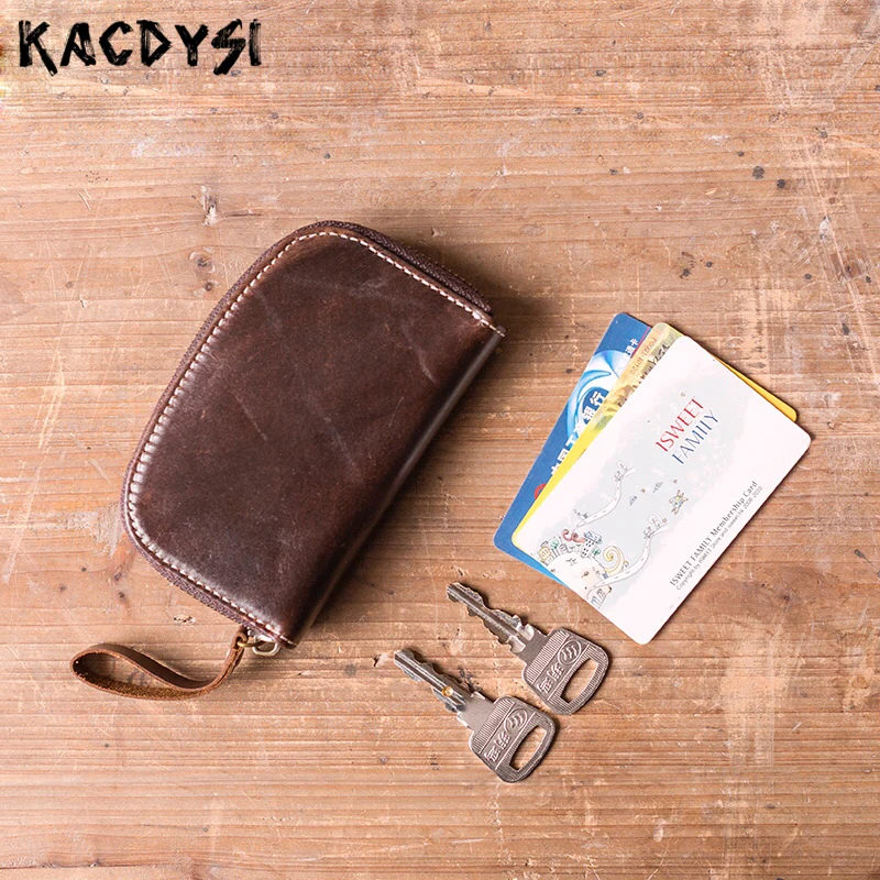 Genuine Cowhide Leather Unisex Key Wallets Mens Keyring Pouch Bag Multifunction Vintage Women Card Holder Coins Bag Purse Zipper
Genuine Cowhide Leather Unisex Key Wallets Mens Keyring Pouch Bag Multifunction Vintage Women Card Holder Coins Bag Purse Zipper