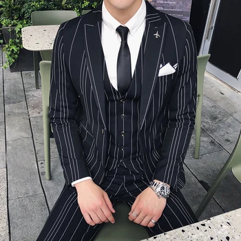 Patter Stripe Wedding Suit Luxury Slim Fit Smoking Uomo Men Tuxedo Suit Smoking Homme Mariage Ternos Masculino 2018 Grooms Suit
Patter Stripe Wedding Suit Luxury Slim Fit Smoking Uomo Men Tuxedo Suit Smoking Homme Mariage Ternos Masculino 2018 Grooms Suit
