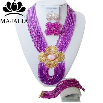 Majalia Fashion Nigeria Wedding African Beads Jewelry Set Purple Crystal Necklace Bridal Jewelry Sets Free Shipping 6PO010
Majalia Fashion Nigeria Wedding African Beads Jewelry Set Purple Crystal Necklace Bridal Jewelry Sets Free Shipping 6PO010