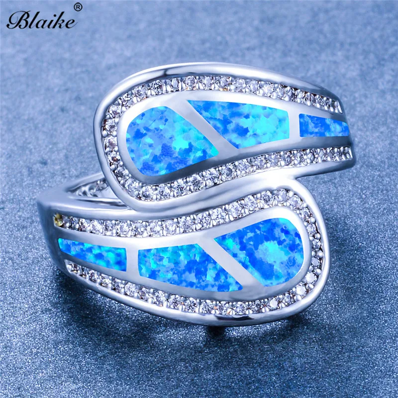 Blaike Charming 925 Sterling Silver Filled Blue/White Opal Rings For Women Fashion Inlay Zircon Ring Wedding Party Jewelry Gifts
Blaike Charming 925 Sterling Silver Filled Blue/White Opal Rings For Women Fashion Inlay Zircon Ring Wedding Party Jewelry Gifts
