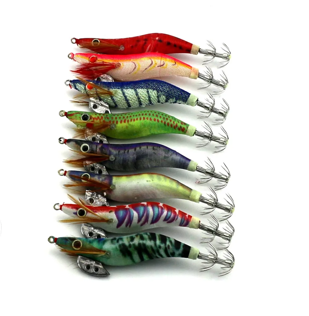 8Pcs Shrimp Fishing Lures 10cm 11g Squid Hook Artificial Wooden Shrimp Squid Jig Octopus Cuttlefish Shrimp Lure
8Pcs Shrimp Fishing Lures 10cm 11g Squid Hook Artificial Wooden Shrimp Squid Jig Octopus Cuttlefish Shrimp Lure