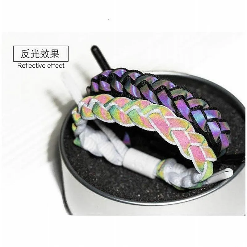 Hot Sale Shine Holographic Rope Strand Bracelets Fashion Braided Handmade Rainbow Reflect Light Rope Unisex Gift
Hot Sale Shine Holographic Rope Strand Bracelets Fashion Braided Handmade Rainbow Reflect Light Rope Unisex Gift