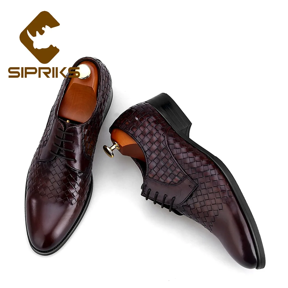 Sipriks Mens Dark Brown Braided Leather Shoes Fashion Calssic Woven Business Office Wedding Shoes Prom Dancing Gents Suits Shoes
Sipriks Mens Dark Brown Braided Leather Shoes Fashion Calssic Woven Business Office Wedding Shoes Prom Dancing Gents Suits Shoes