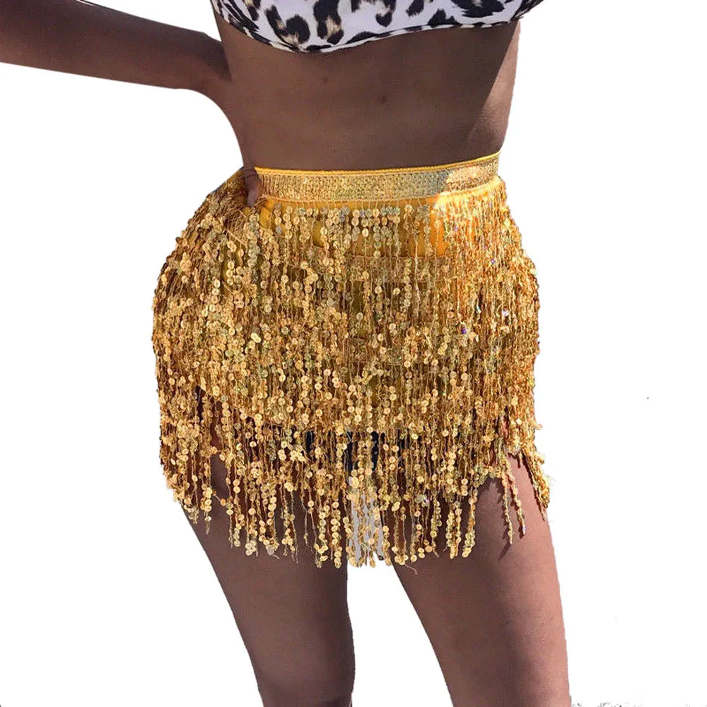 Summer Skirts Womens Sequin Belly Dancer Costume Tassel Wrap Skirt Club Mini Skirt faldas mujer moda 2019 El verano #N05
Summer Skirts Womens Sequin Belly Dancer Costume Tassel Wrap Skirt Club Mini Skirt faldas mujer moda 2019 El verano #N05