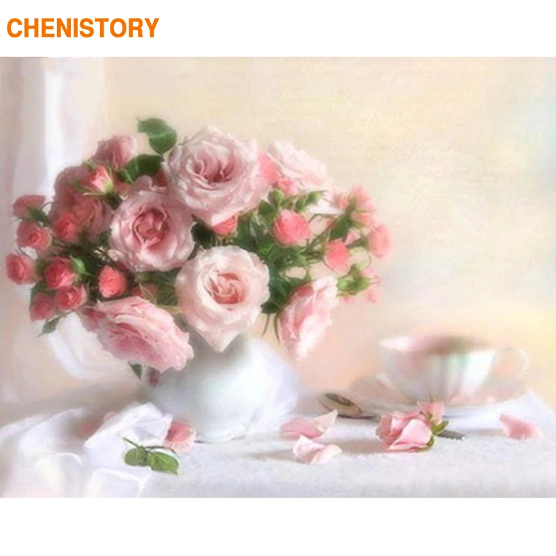 CHENISTORY Frameless Pink Rose Flower DIY Painting By Numbers Modern Wall Art Canvas Paint By Numbers Kits Unique Gift For Home 
CHENISTORY Frameless Pink Rose Flower DIY Painting By Numbers Modern Wall Art Canvas Paint By Numbers Kits Unique Gift For Home
