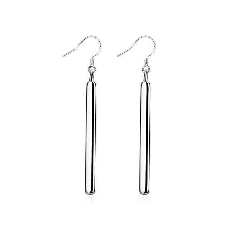SUKI S925 Silver Plated Punk Simple Bar Earrings Long Stick Drop Earrings Wholesale For Women Jewelry Geometry Brincos Bijoux
SUKI S925 Silver Plated Punk Simple Bar Earrings Long Stick Drop Earrings Wholesale For Women Jewelry Geometry Brincos Bijoux