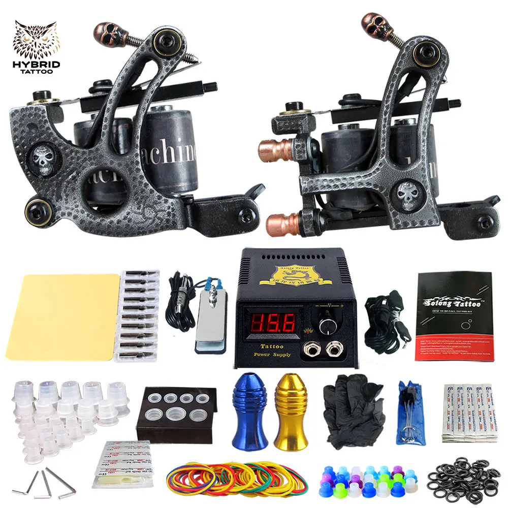 Tattoo Machine Kit Two Coil Gun Set For Liner and Shader Power Supply Foot Pedal Needles Grip Tattoo Body&Art TK202-27
Tattoo Machine Kit Two Coil Gun Set For Liner and Shader Power Supply Foot Pedal Needles Grip Tattoo Body&Art TK202-27