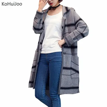 KoHuIJoo Autum Winter Knitted Sweater Cardigan Women Turn Down Collar Casual Plus Size Long Plaid Cardigans Female Jacket
KoHuIJoo Autum Winter Knitted Sweater Cardigan Women Turn Down Collar Casual Plus Size Long Plaid Cardigans Female Jacket