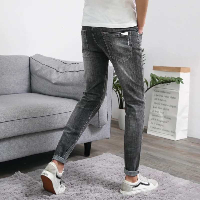 New Four Seasons Korean Men's Jeans Fashion Casual Joker Comfort Style Men's Straight Slim Stretch Fabric Jeans Men
New Four Seasons Korean Men's Jeans Fashion Casual Joker Comfort Style Men's Straight Slim Stretch Fabric Jeans Men